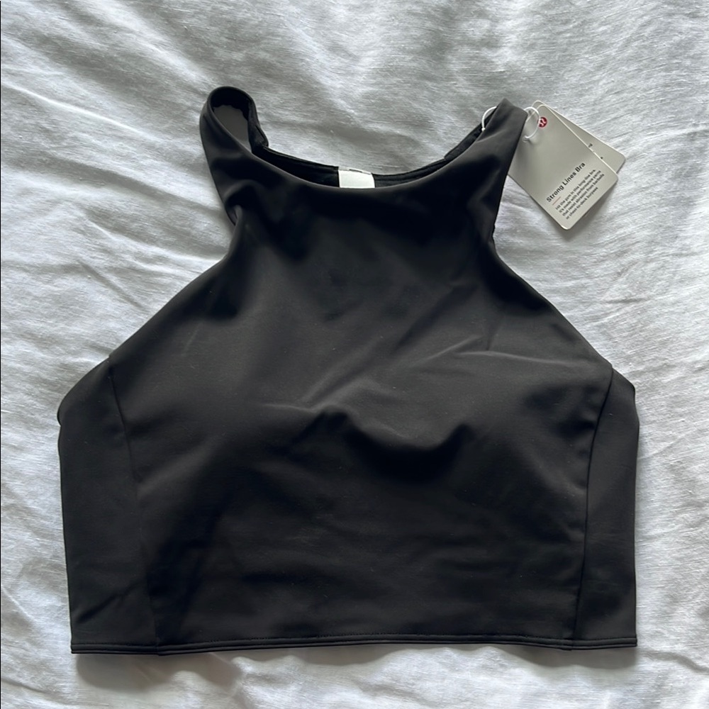 Lululemon Athletica Black Sleeveless Crop Sports Bra